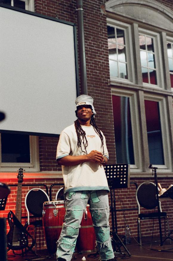 Model wearing Kenyan fashion